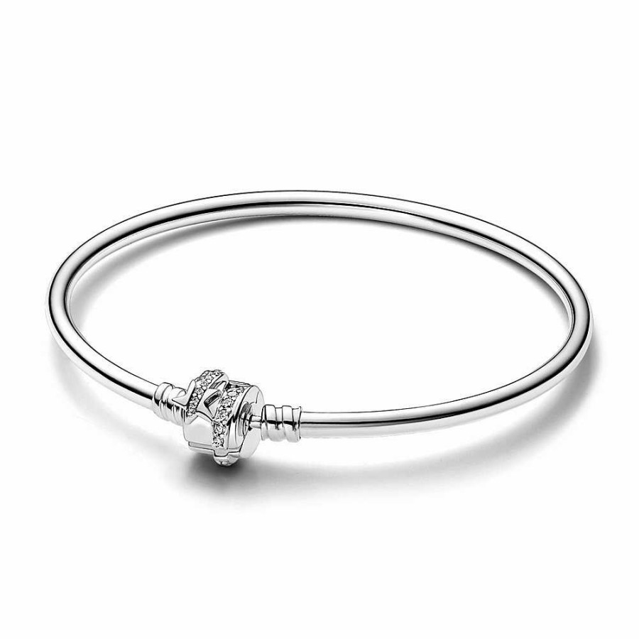 Pandora Pulsera R Gida Con Cierre Estrella Fugaz Brillante - Pandora