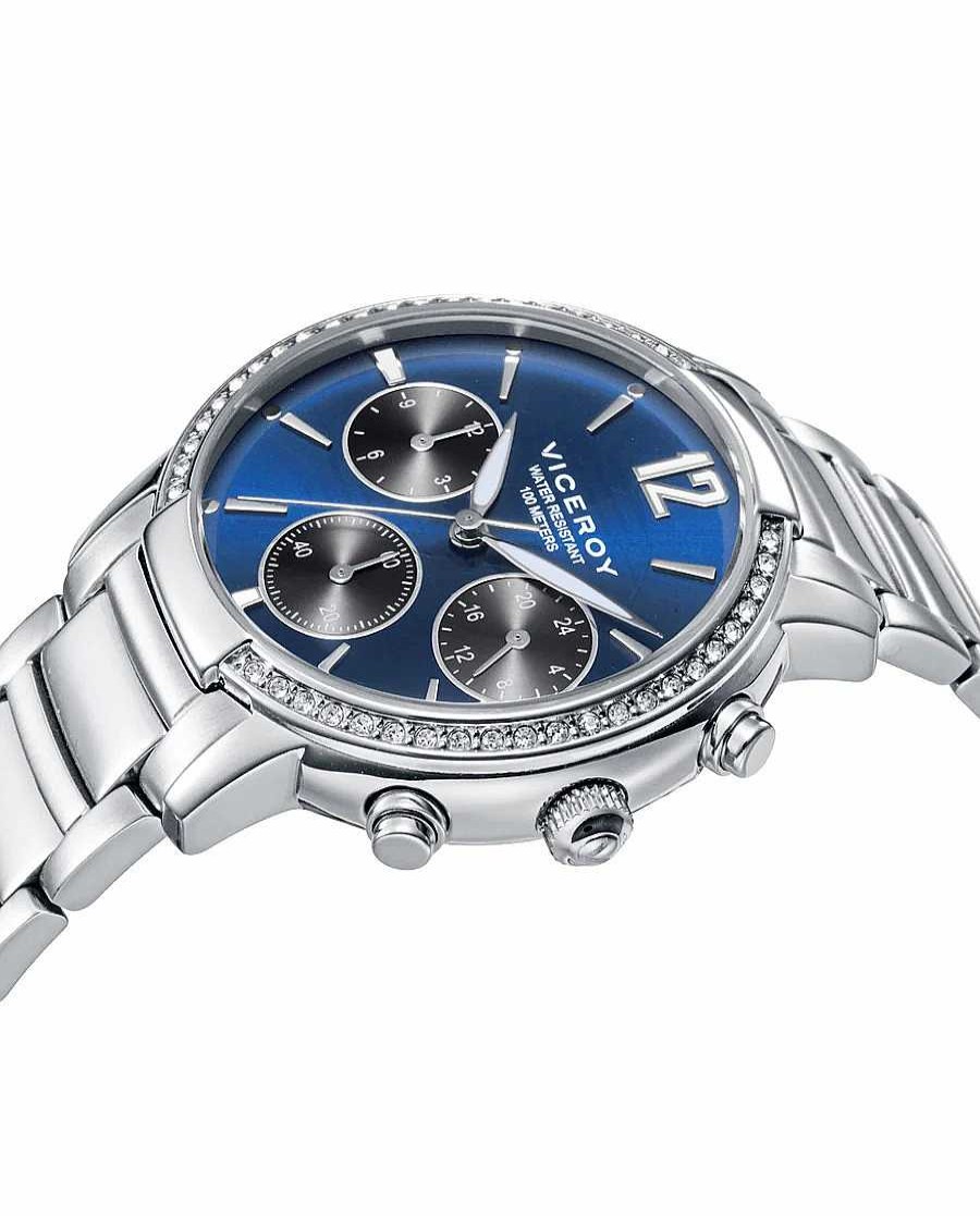 Viceroy Reloj De Mujer Multifunci N De Acero Con Circonitas - Viceroy