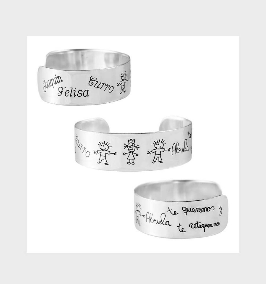 las Joyas de Irene Brazalete Personalizado Plata