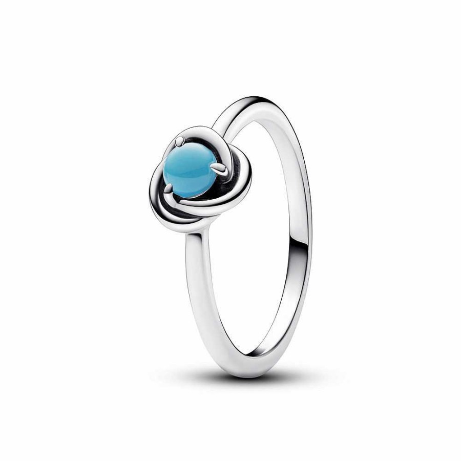 Pandora Anillo C Rculo Eternity Azul Turquesa - Pandora