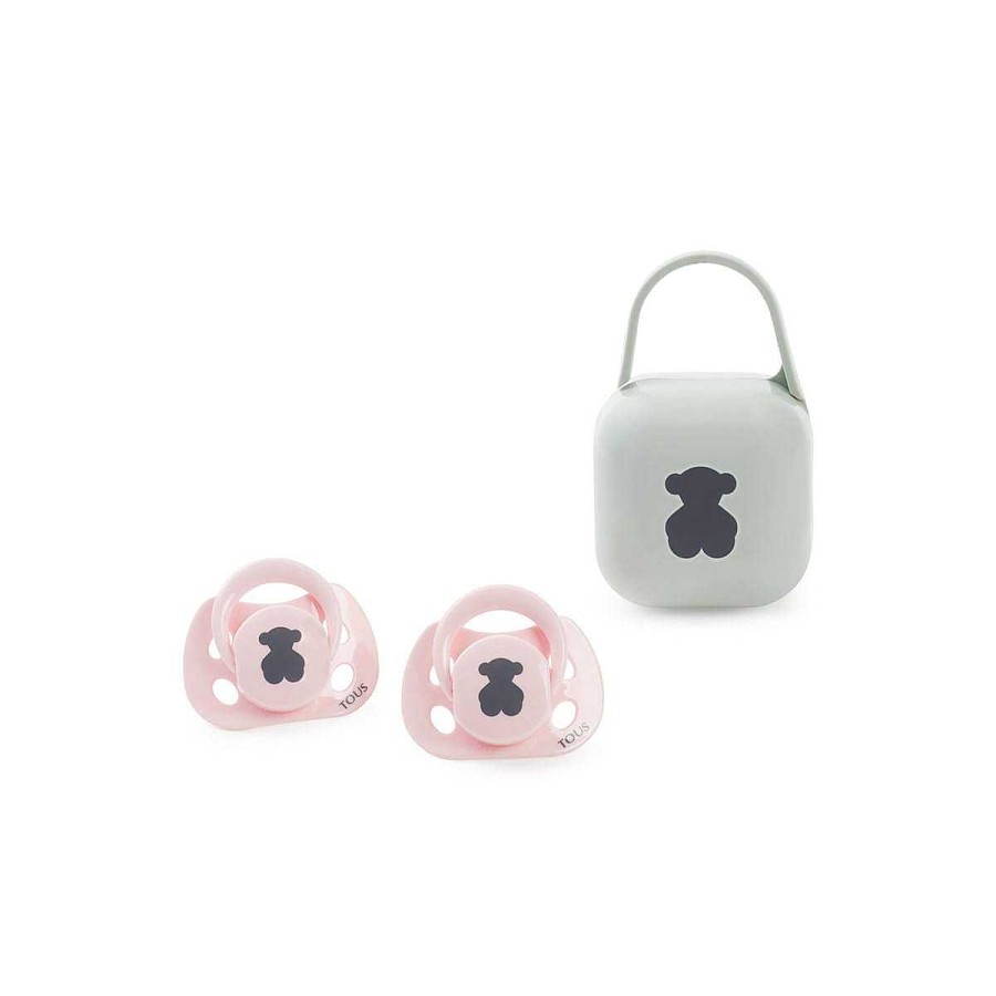 las Joyas de Irene Tous Baby Set Chupetes Bear Rosa - Tous Baby