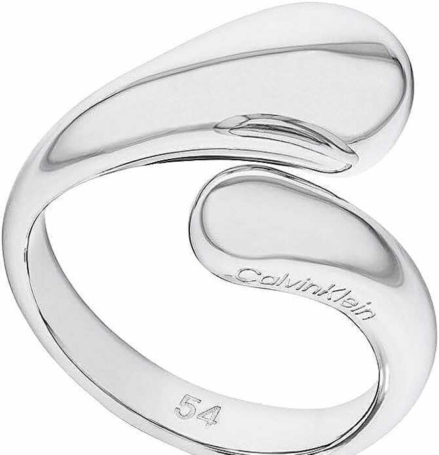 Calvin Klein Calvin Klein Anillo Acero 2 Gotas Entrelazadas - Calvin Klein