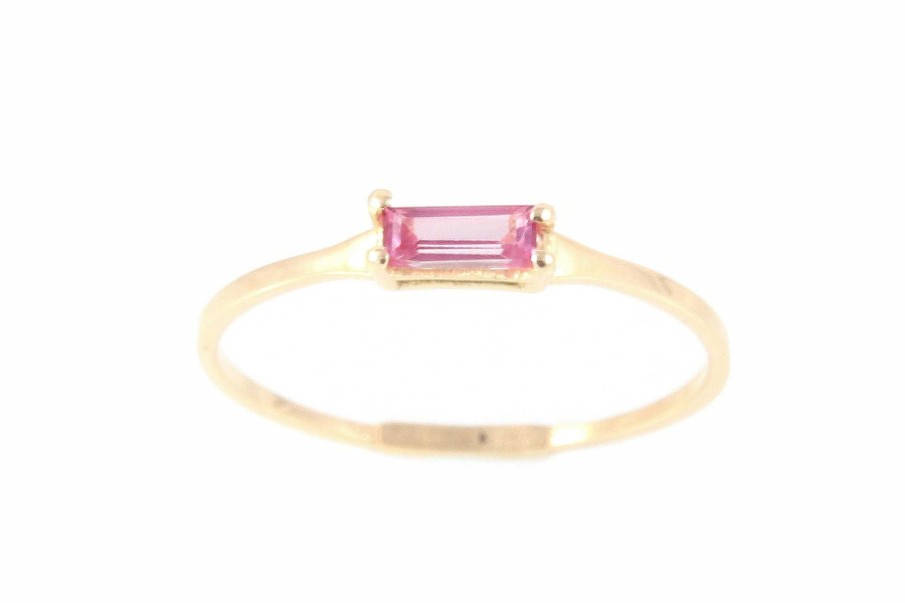 las Joyas de Irene Anillo Oro 18K Topacio Rosa