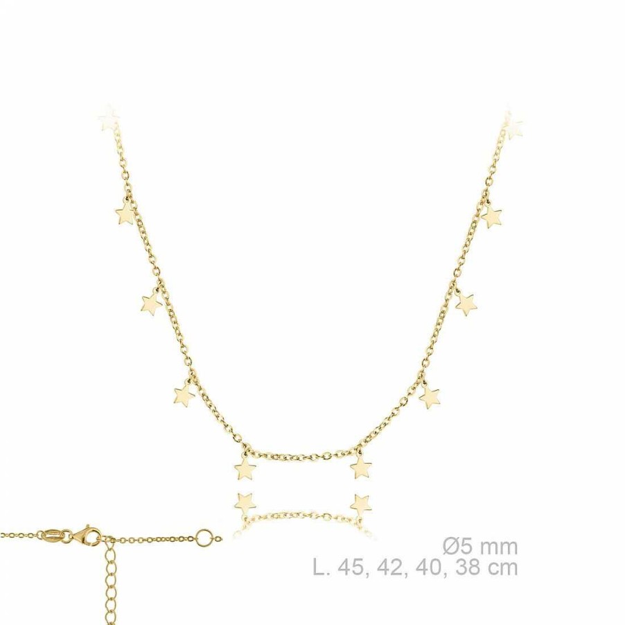 las Joyas de Irene Collar Universo Estrellas Dorado Plata