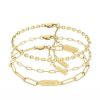 Calvin Klein Set De 3 Pulseras Acero Dorado - Calvin Klein