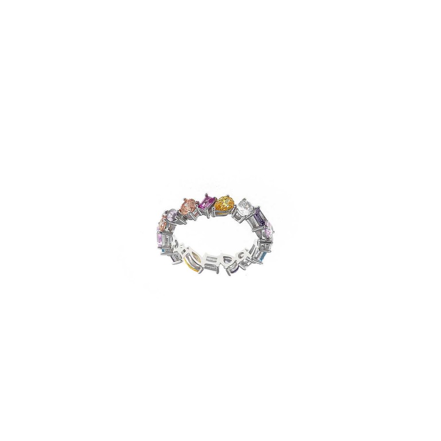 Salvatore Plata Salvatore Plata Anillo Circonitas Multicolor - Salvatore