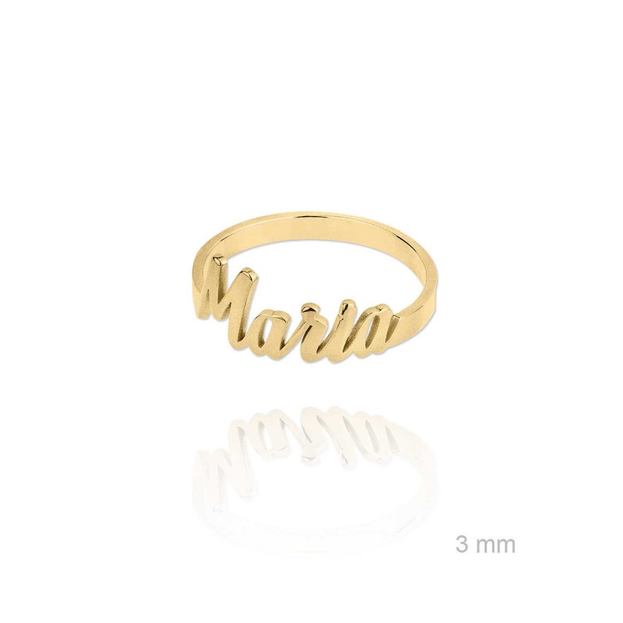 las Joyas de Irene Anillo Personalizado Dorado