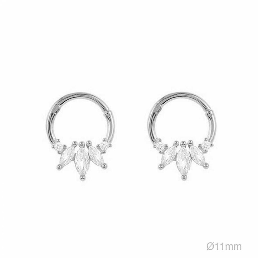 las Joyas de Irene Pendientes Tragus Plata Circonitas