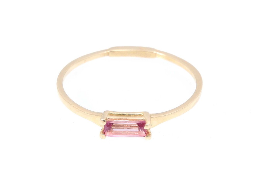 las Joyas de Irene Anillo Oro 18K Topacio Rosa