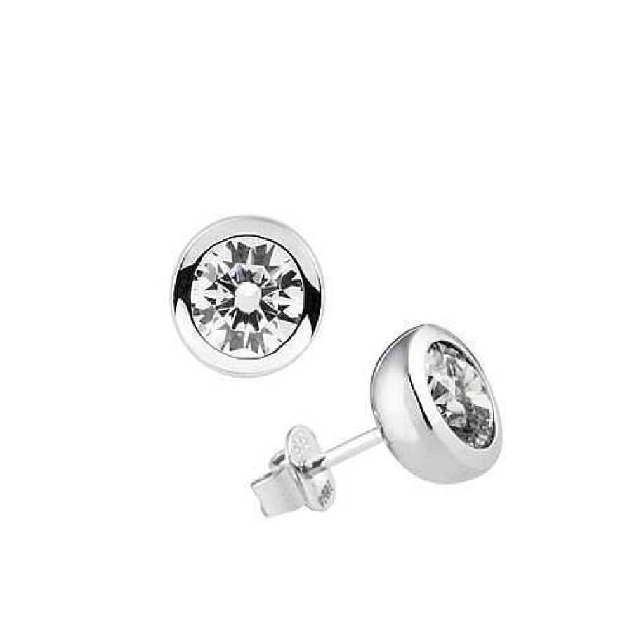 Diamonfire Diamonfire Pendientes Engaste Chat N 7Mm - Diamondfire