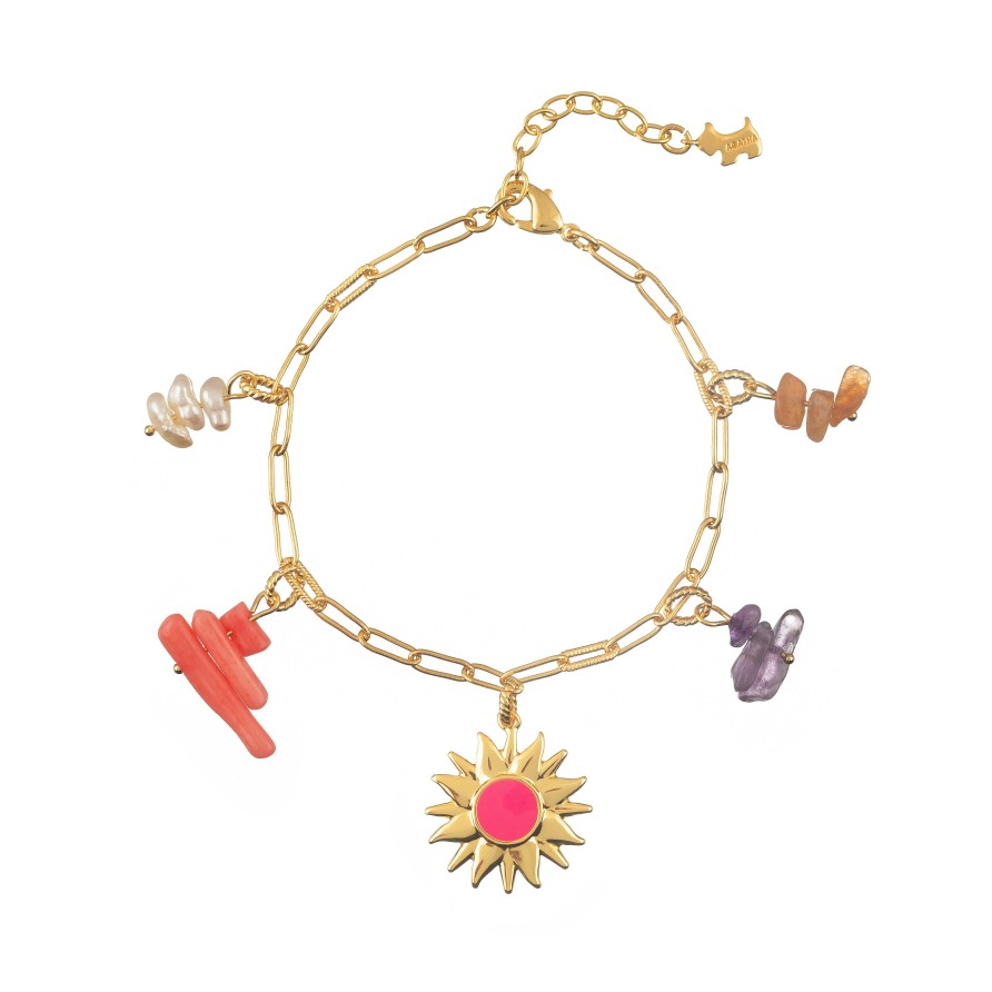 Agatha Paris Pulsera De Cadena Rodeo - Multicolor / Oro - Agatha Paris