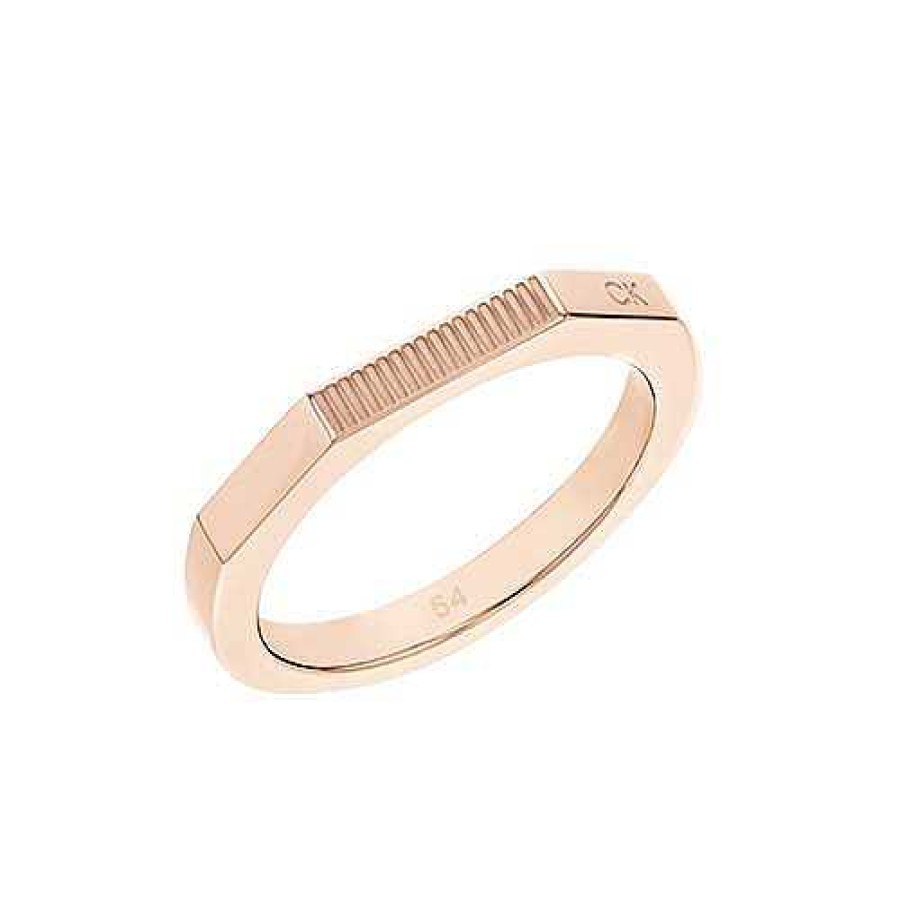 Calvin Klein Calvin Klein Anillo Ros Logo Personalizable - Calvin Klein