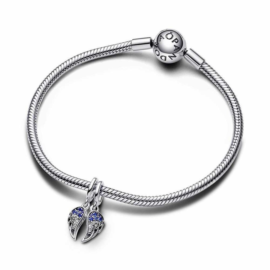 Pandora Charm Colgante Alas De Ngel Divisibles Brillantes - Pandora