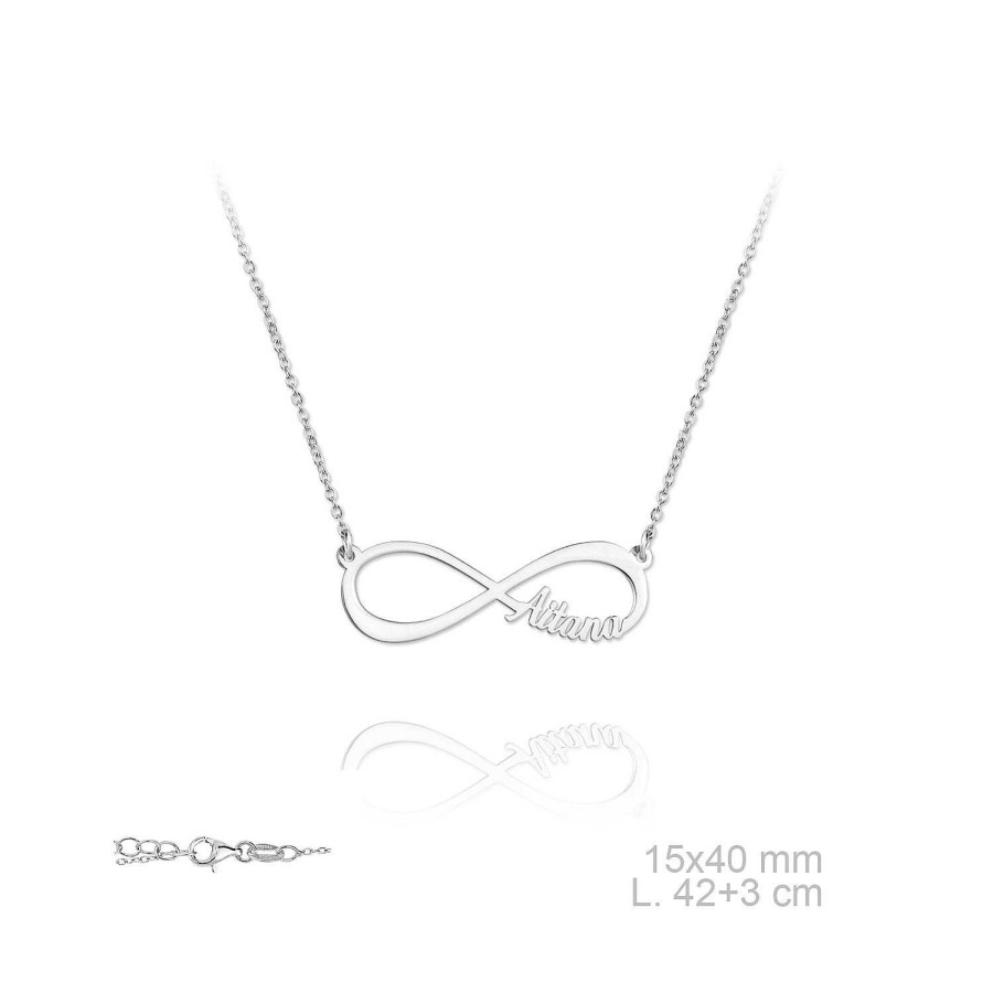 las Joyas de Irene Collar Infinito Plata Un Nombre