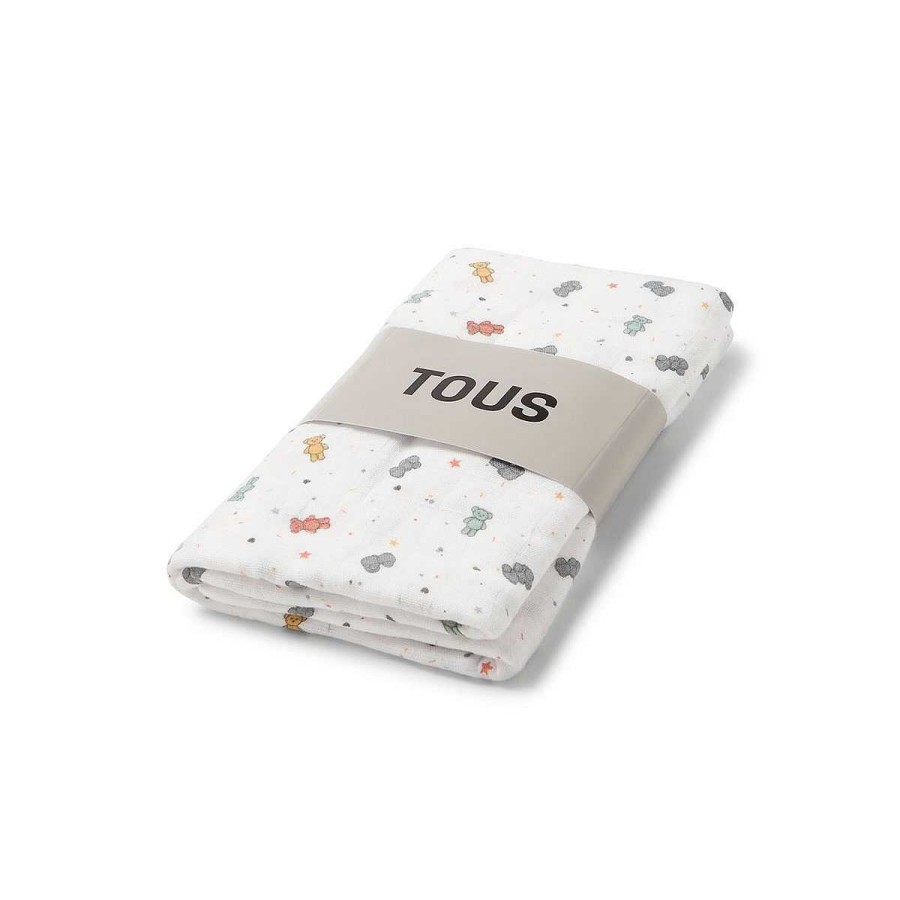 Tous baby Manta De Muselina Bamb Muse Blanco - Tous Baby