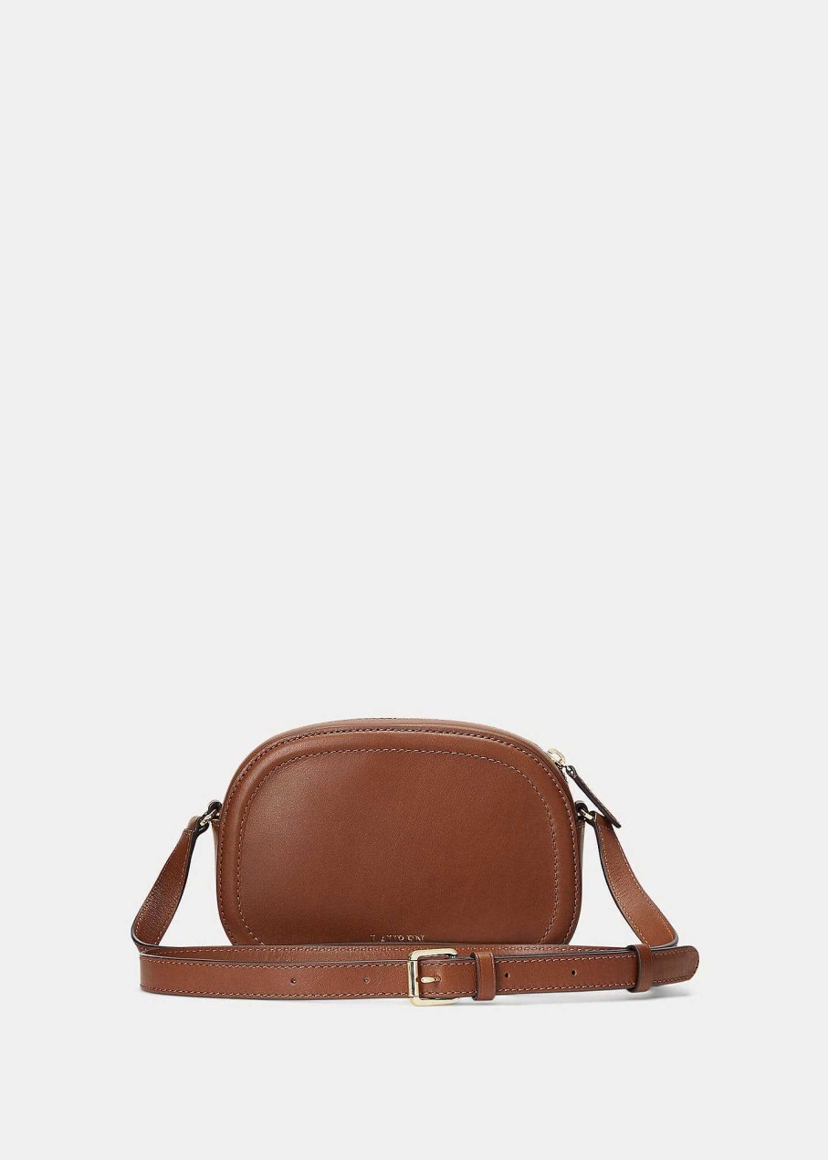 Ralph Lauren Bolso Cruzado Jordynn Mediano De Piel - Ralph Lauren