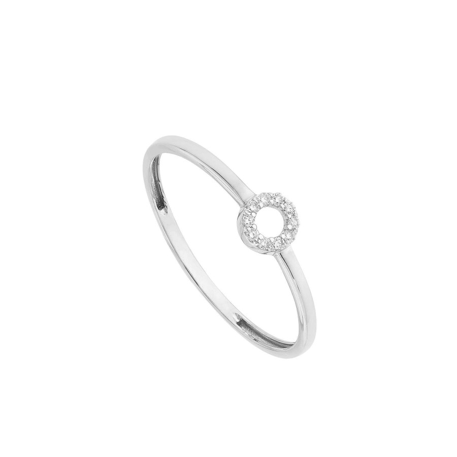 Itemporality Anillo Oro Blanco 0,04 Cts Hsi Diamantes - Itemporality Lu