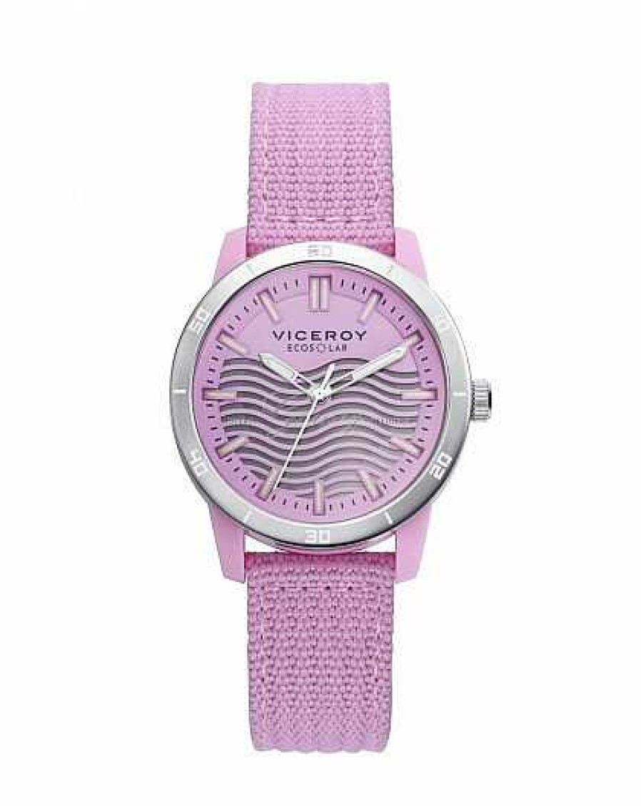 Viceroy Reloj Mujer Ecosolar Pl Stico Reciclado Rosa Nylon 41114-77 - Viceroy