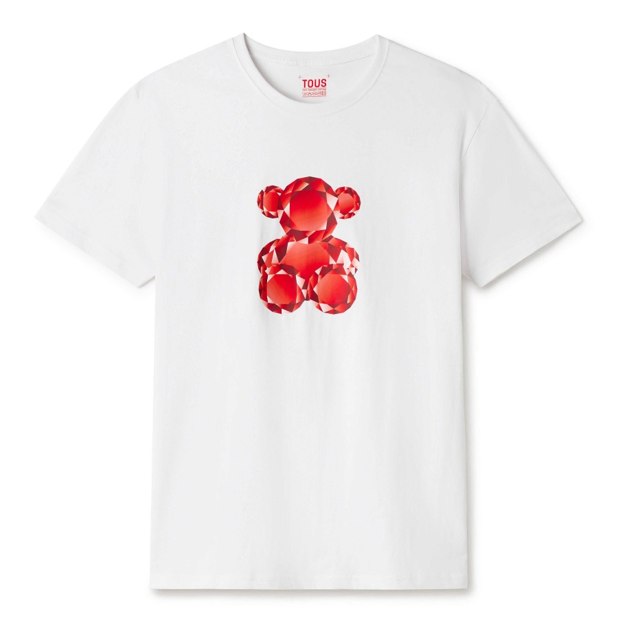 Tous Camiseta Tous Bear Gemstone Blanco Rojo - Tous