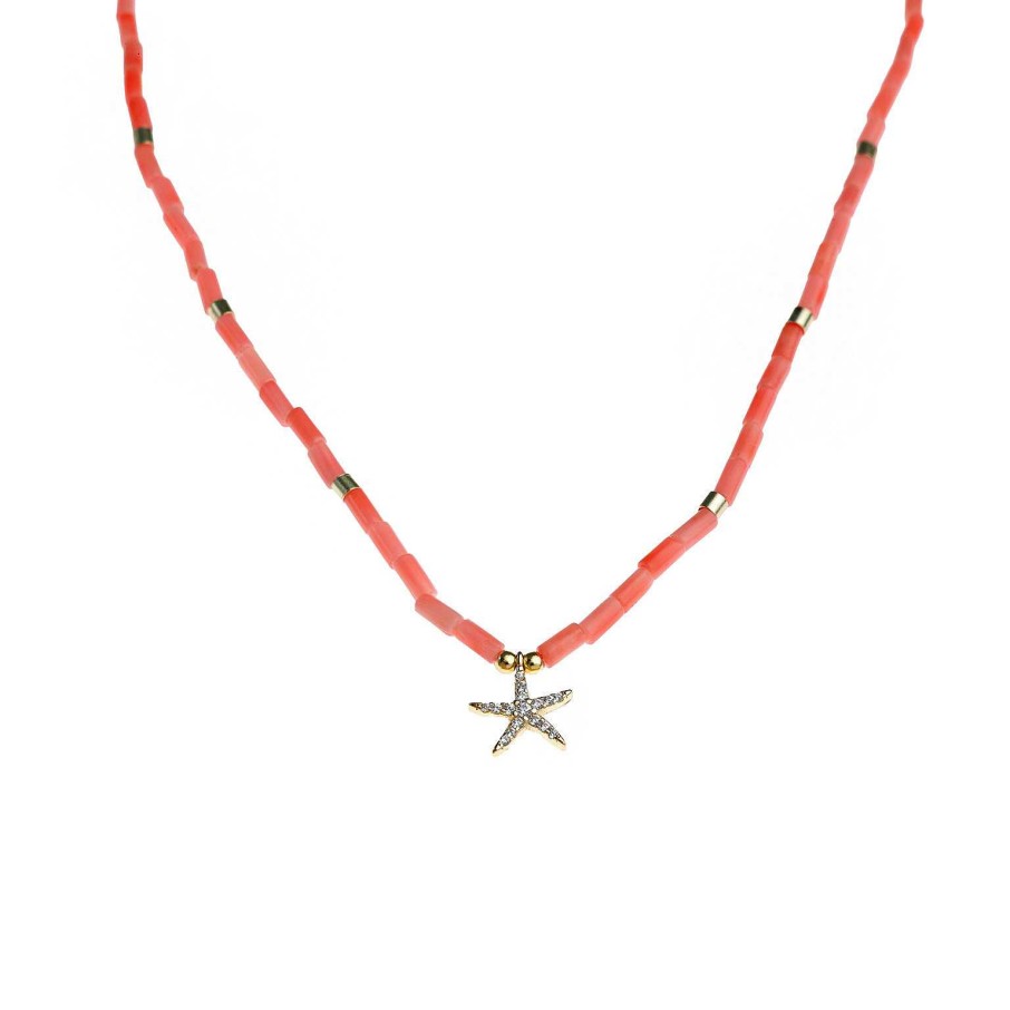 Salvatore Plata Salvatore Collar Coral Natural Estrella - Salvatore