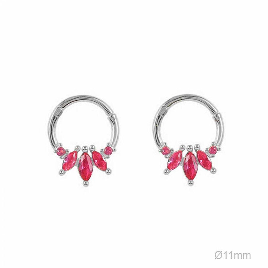 las Joyas de Irene Pendientes Tragus Plata Circonitas Color