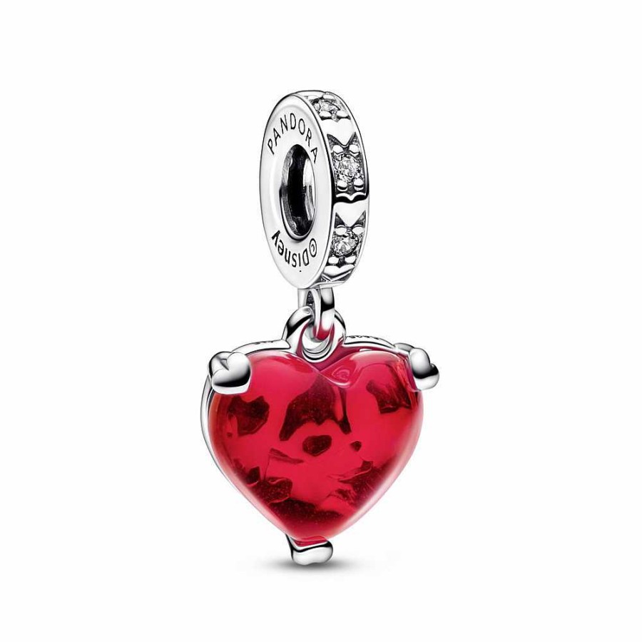 Pandora Charm Colgante Cristal De Murano Beso Mickey Y Minnie Mouse De Disney - Pandora