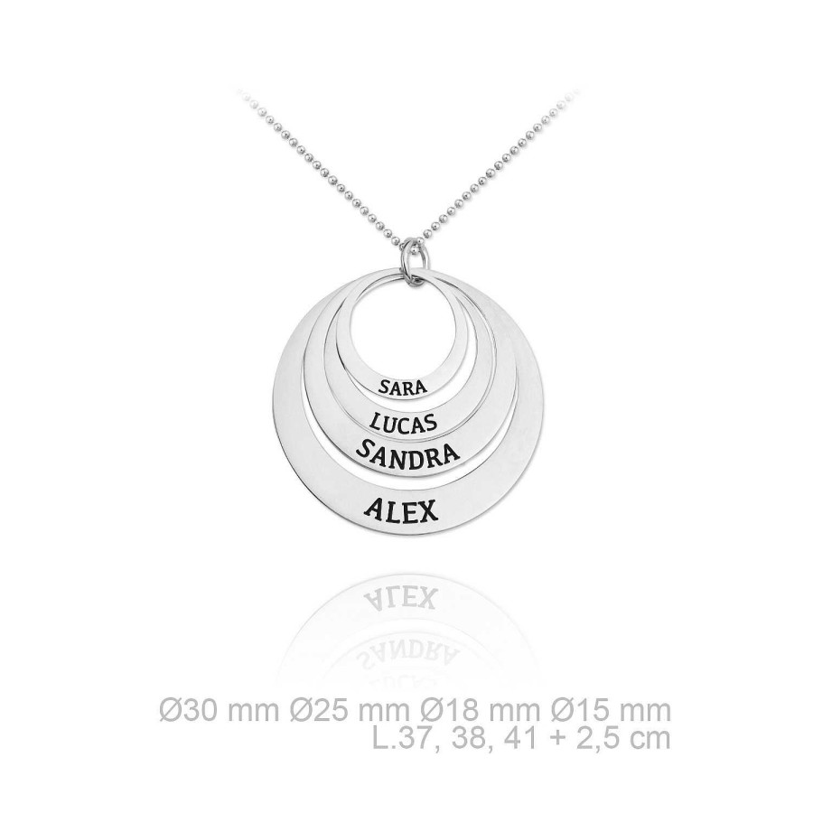 las Joyas de Irene Collar 4 Aros Personalizado Plata