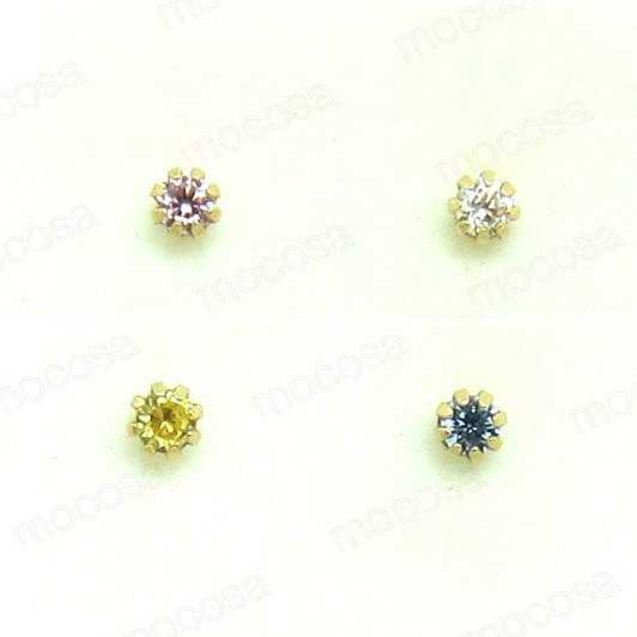 las Joyas de Irene Piercing Individual Oro De Ley Criconita De Color