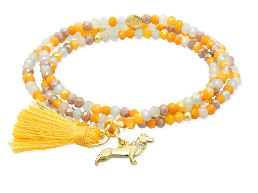 Marina Garcia Pulsera Zen Mostaza Con Perro - Marina Garc A