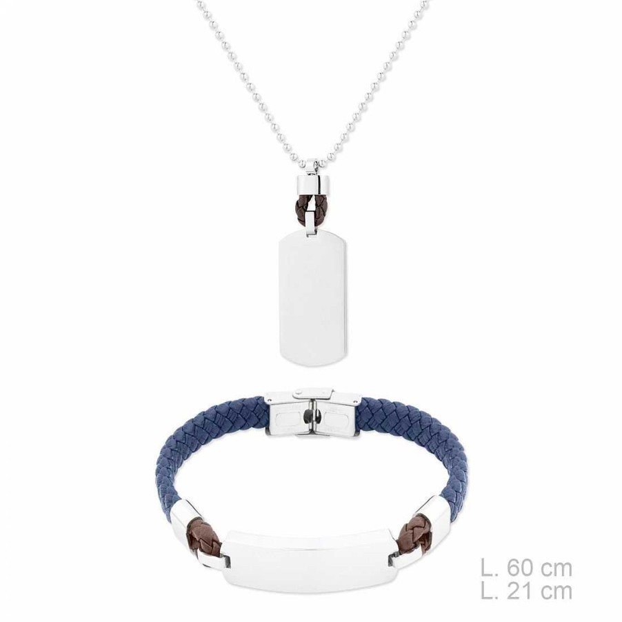 las Joyas de Irene Pulsera Y Colgante Hombre Azul