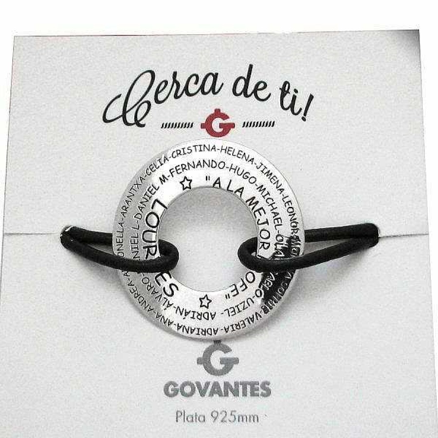 las Joyas de Irene Pulsera Donut Plata Piel Personalizada