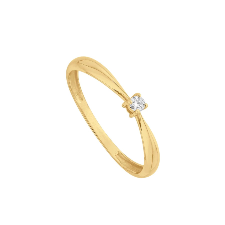 Itemporality Anillo Oro Amarillo Diamantes 0.05Cts - Itemporality Lu