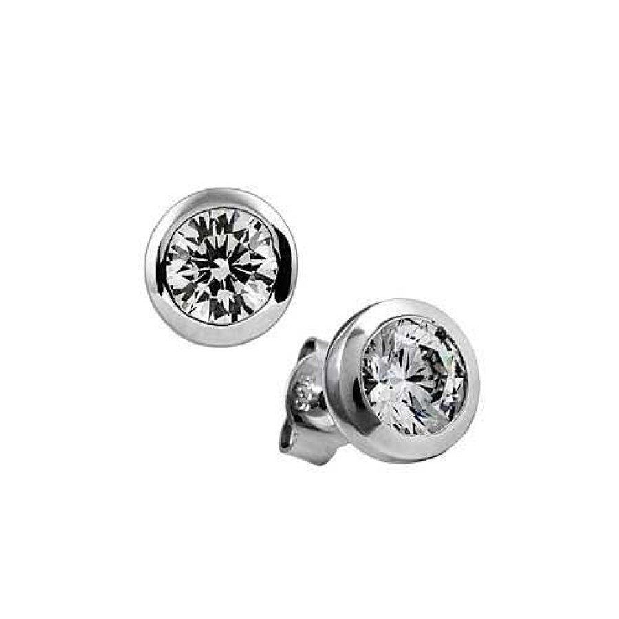 Diamonfire Pendientes Diamondfire Bisel 6.25Mm - Diamondfire